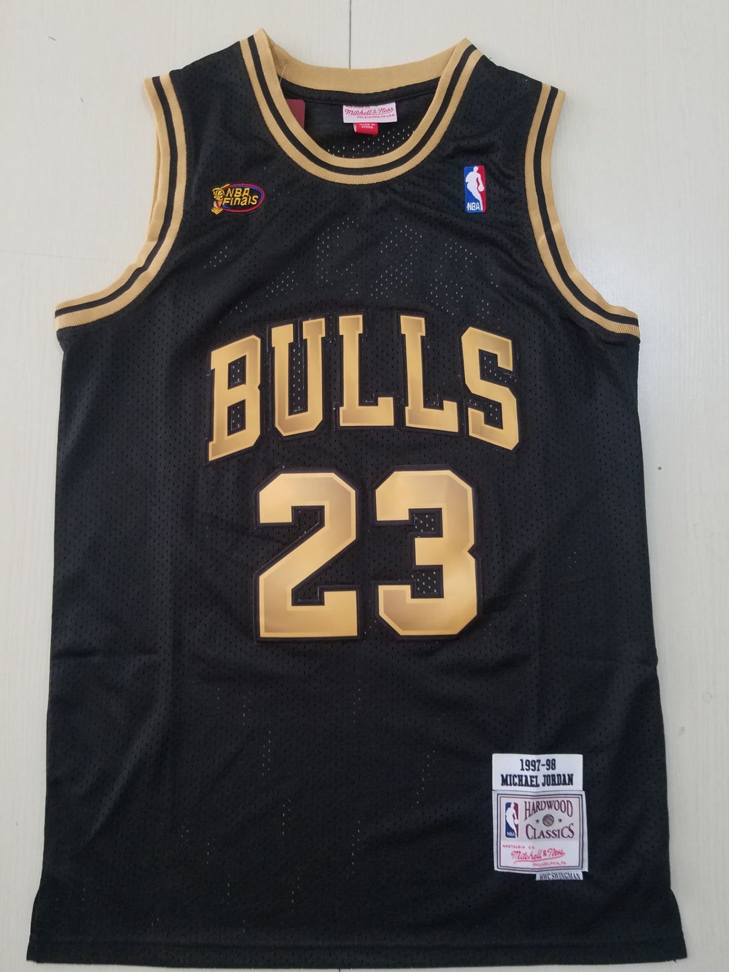 Men Chicago Bulls #23 Jordan Black Game Nike NBA Jerseys 2